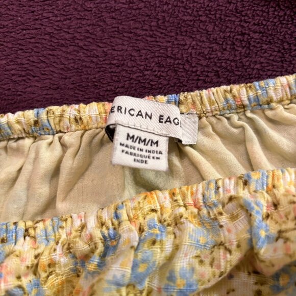 Bubble Sleeve Crop Blouse - Picture 4 of 7